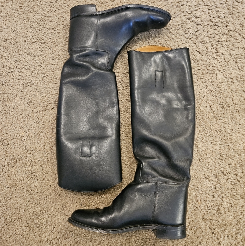 Black Leather Riding Boots